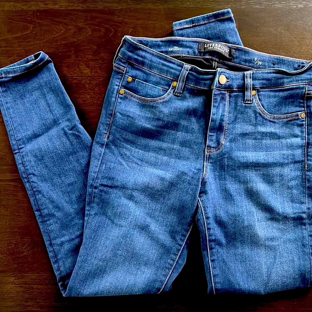 Liverpool skinny jeans with tapered leg size 29